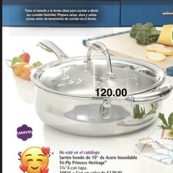 Princess House Sarten Triply Nuevo De 12”