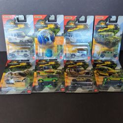 Matchbox Cars Jurassic Park Rebirth Lot -$35 For The Lot Of 8 Cars