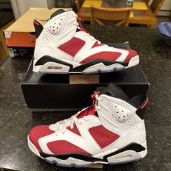 Nike Air Jordan 6 Retro Carmine 384664-160 Size 9.5