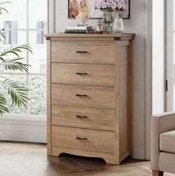 Brand New Sealed Farmhouse 5 Drawer Dresser for Bedroom, 31.4" Tall