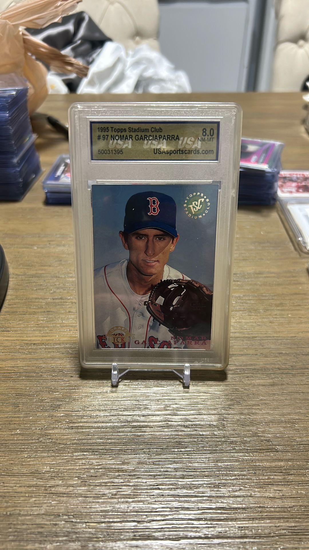 Nomar Garciaparra Topps Stadium Club Rookie Card Grade 8