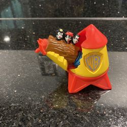 Vintage 1994 Warner Brothers Disney Space Rocket Ship Toy Plastic Pop Out Figure