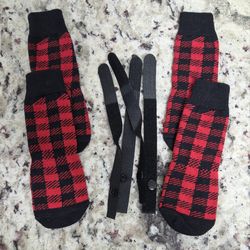 Anti Slip Dog Socks Sz L