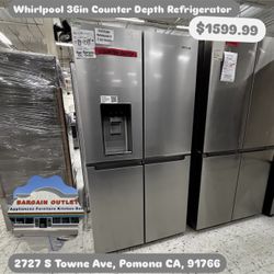 Whirlpool 36 In Counter Depth Refrigerator 
