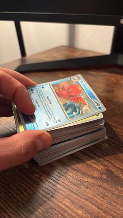 Pokemon cards stack of reverse holos and holos