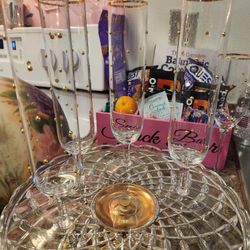 Embellished Champaign Flutes Set Of 4 