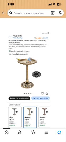 Bird bath