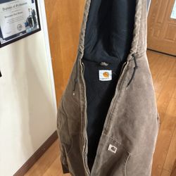 carhartt j130 distressed brown work jacket