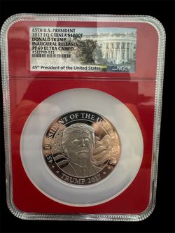 Silver 2017 Donald Trump NGC PF69 Ultra Cameo Inaugural Coin