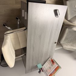 Office Desk – Gray, Modern Style, Excellent Condition