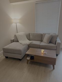 L-Shaped Gray Couch