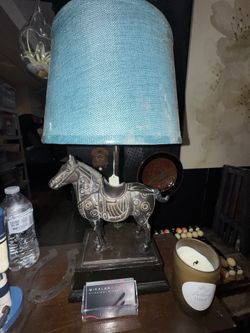 Bronze Like Horse Lamp