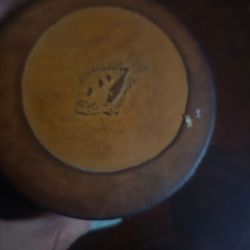 Vintage Handcrafted Stitched Leather Dice Cup / Shaker (Deer Wildlife Stamp)