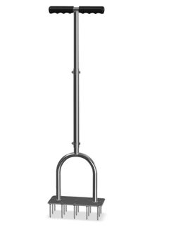Walensee Manual Lawn Aerator Tool with 15 Iron Spikes, Garden Spike Aerator Alternative to aerator shoes, grass aerator creates small holes for easier