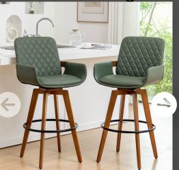 Set of 2 mid century bar stool chairs
