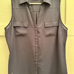 New York Company | XL | Women Sleeveless Blouse | Navy Blue 