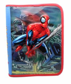 Spider-Man Web Swinging Vinyl Image Cover Kids Zippered School 3-Ring Binder