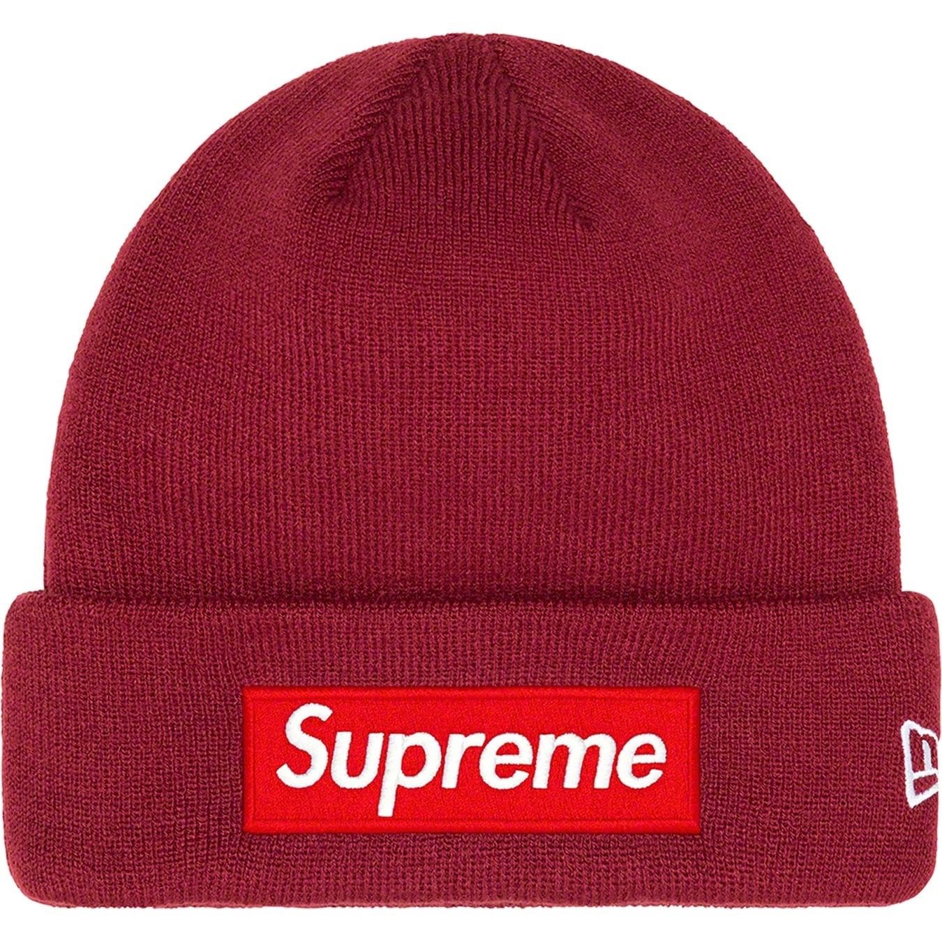 Supreme New Era Box Logo Beanie Cardinal FW22