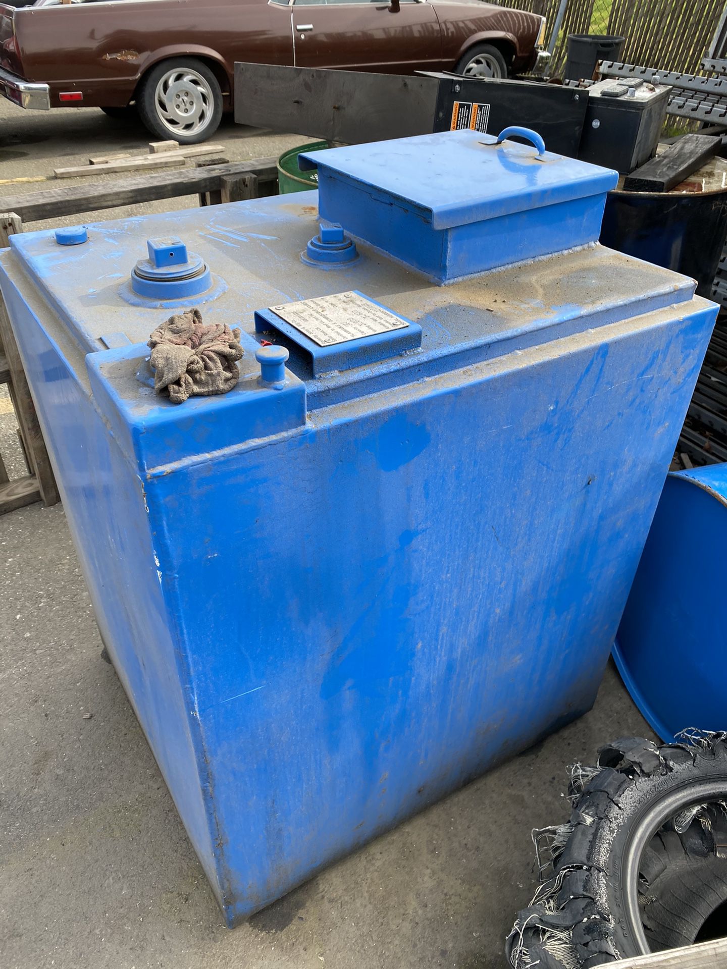 120 gallon empty used waste oil collection tank