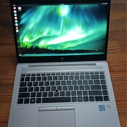 Ubuntu Linux HP EliteBook Pro Grade Laptop Intel Core i7-8650u 16 GB RAM 256 GB SSD 1080P LCD Webcam Wi-Fi & BT Wireless 