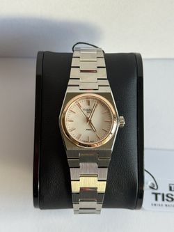Reloj Tissot PRX Mujer 25mm – Acero Inoxidable con Detalles en Oro Rosa – Elegante y Moderno