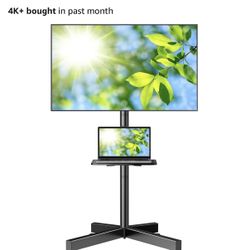 Mobile TV Stand for 23-60 Inch LCD LED Flat/Curved Screen TVs, Tilt TV Cart Holds up to 88Lbs,