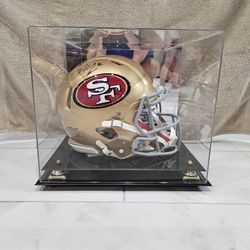 S.F. signed BOSA NFL Authentic Football Helmet w/Case- Certified