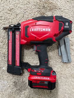 Craftsman V20 18 Gauge Brad Nailer with Battery