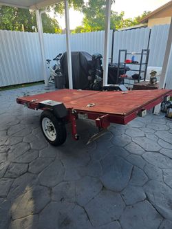 Steel Folding Utility, motorcycle Trailer.