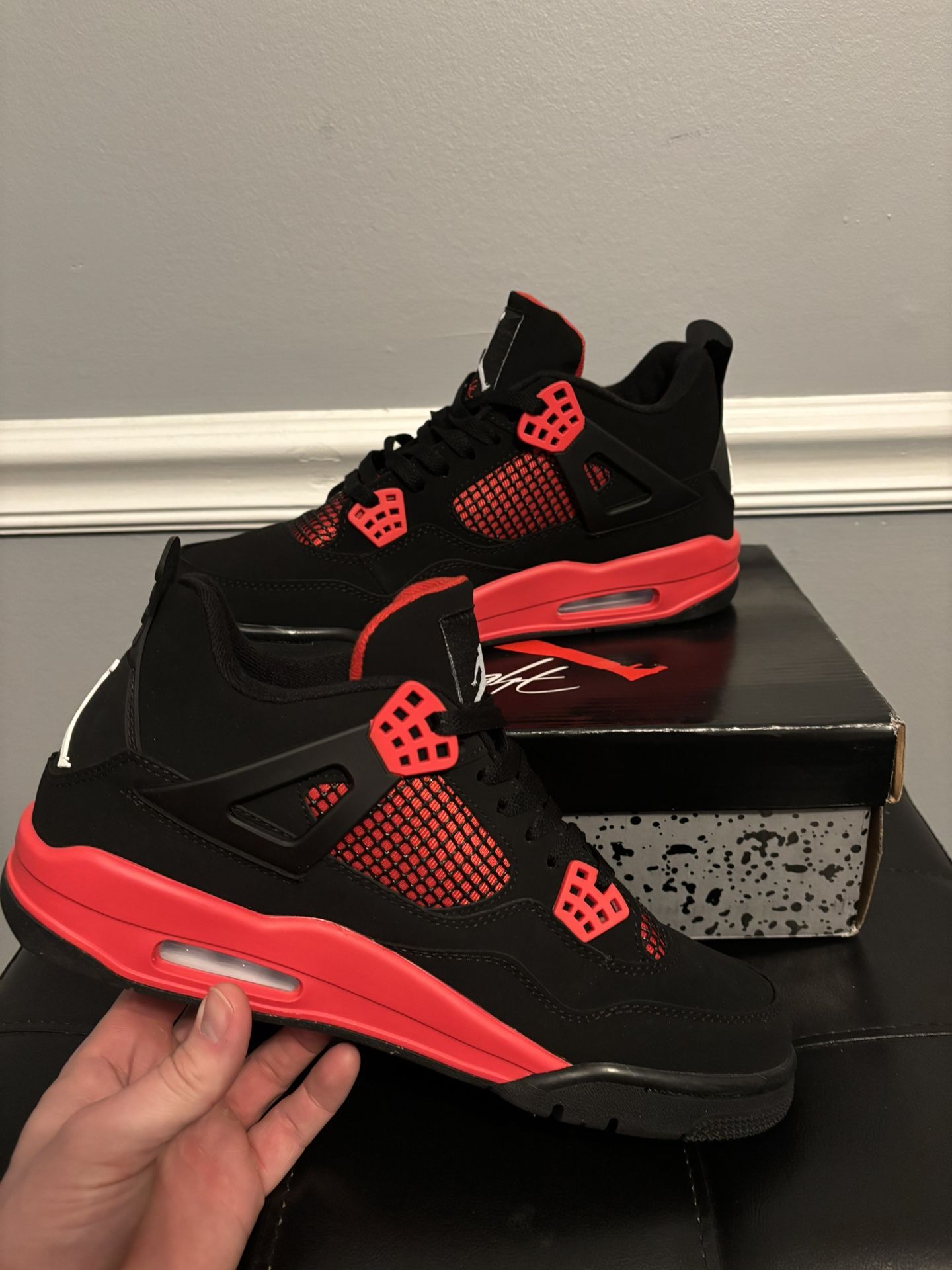 Red Thunder Jordan 4 Size 11 Sneakers