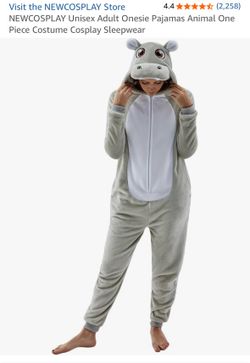 NEWCOSPLAY Unisex Adult Onesie Pajamas Animal One Piece Costume Cosplay Sleepwear Large