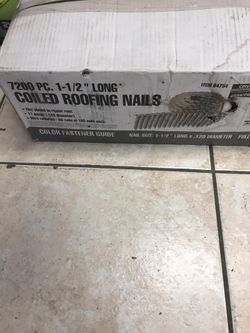 Coiled roofing nails