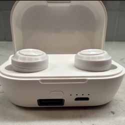 New— Azzaro wireless earbuds white