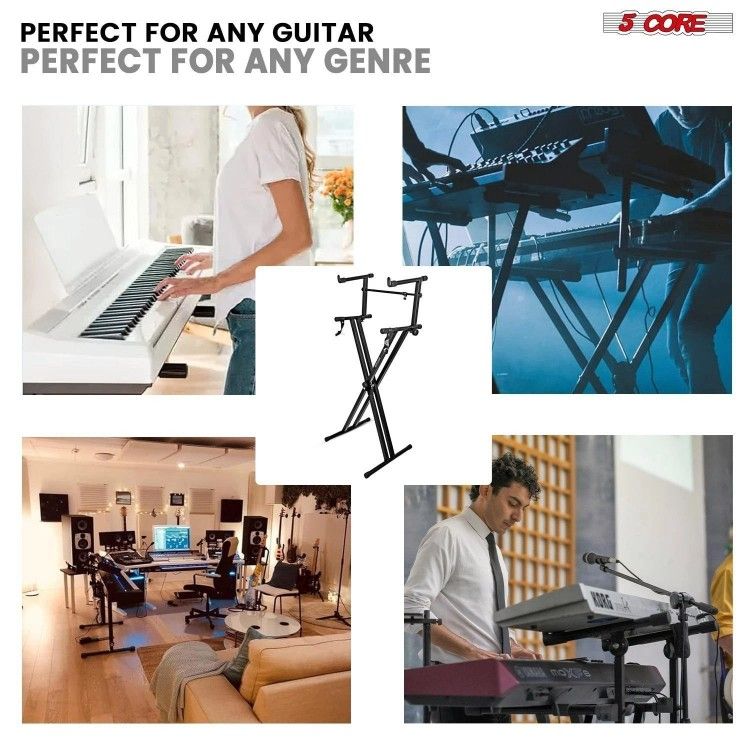 BRAND NEW 2 TIER KEYBOARD BLACK COLOR COMPATIBLE WITH ALL KEYBOARDS, EASY TO CARRY. PORTABLE