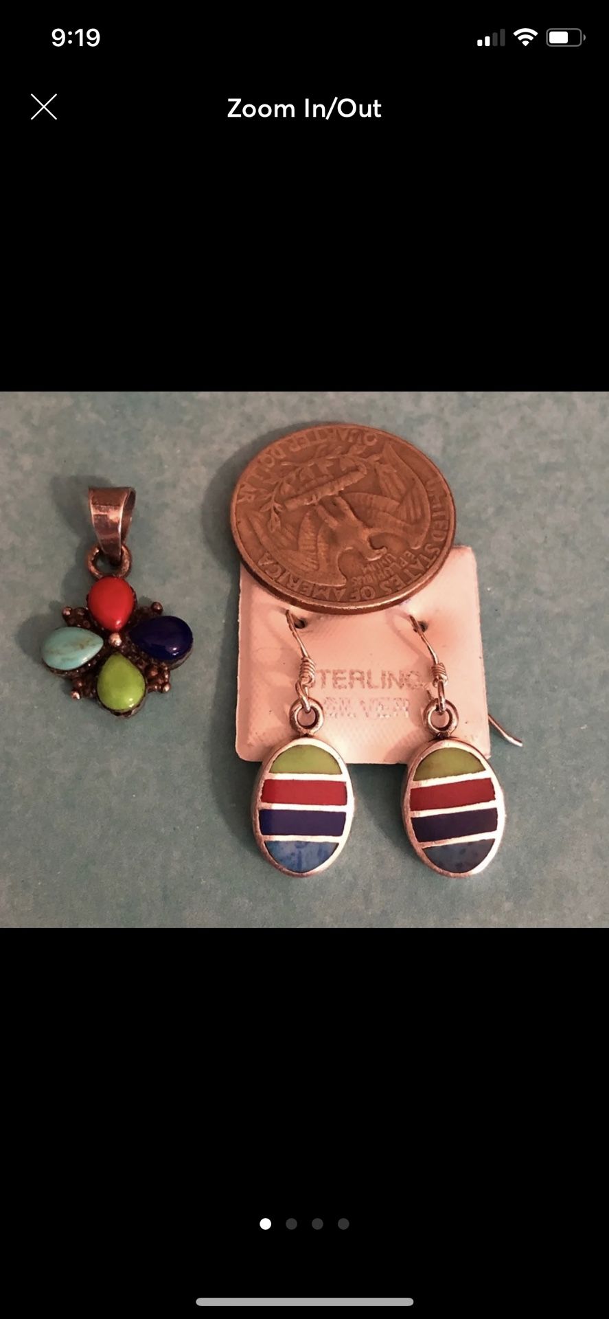 Sterling silver 925 Earrings an Pendant Set