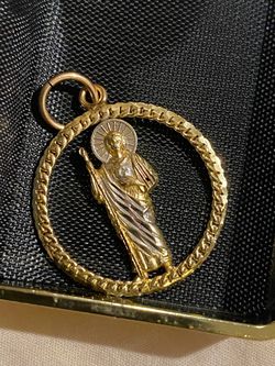 14k Religious Saint Pendant Charm OBO