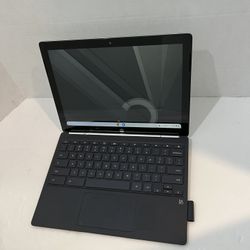 HP Chromebook x2 (12-f014dx) Intel M3-7Y30 4GB RAM 32GB SSD  Cracked glass, the lcd is not damaged.  This is a touchscreen device and I can add a char
