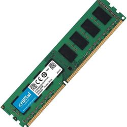 Crucial 8GB Single DDR3L 1600 MT/s (PC3L-12800) Unbuffered UDIMM Memory CT102464BD160B