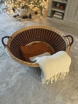 Extra Large French Wicker Basket