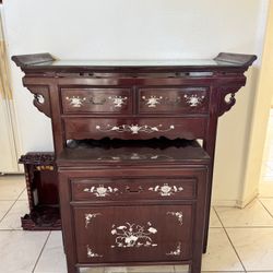 Decorative Table Vintage Redwood