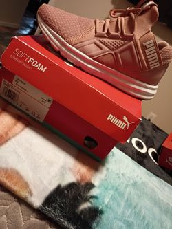 Pink puma shoes size 9