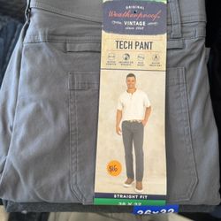 Weatherproof Men Tech Pant Straight Fit Size 38 x 32