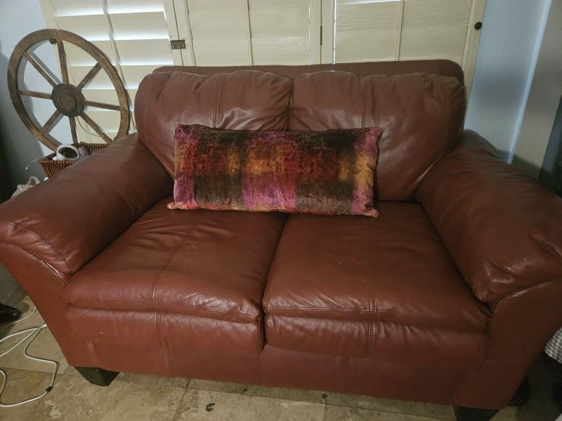 Red Leather Couch