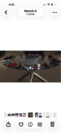 Round glass table 60”