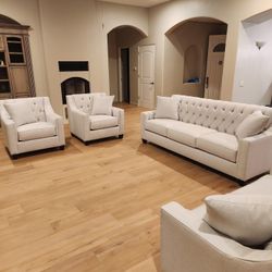4 PC Cream Sofa Sets SALE👍👍👍