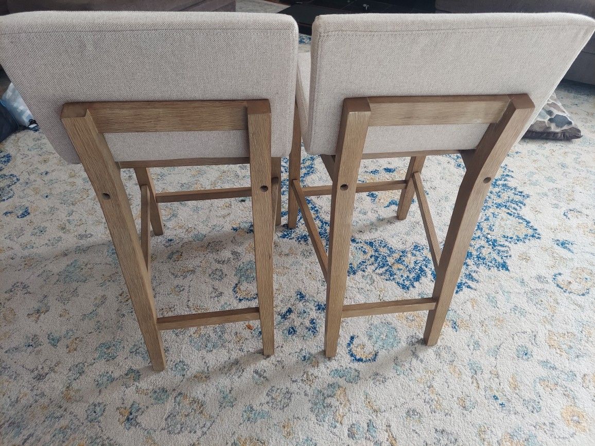 Nathan James counter height upholstered bar stool