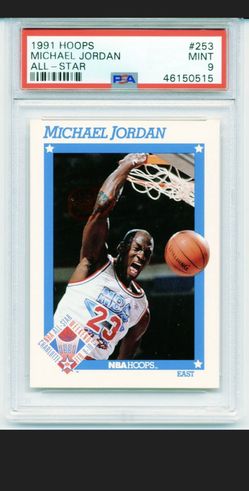 1991 NBA Hoops Michael Jordan All-Star Card #253 Rare Low Pop Graded Mint PSA 9!