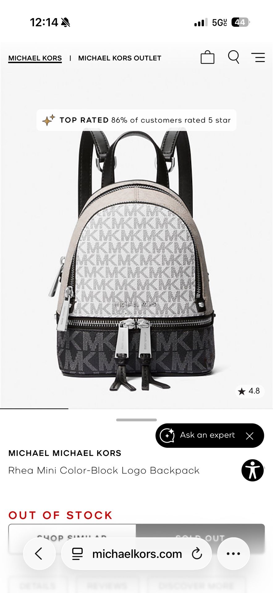 Michael Kors Mini Backpack Purse