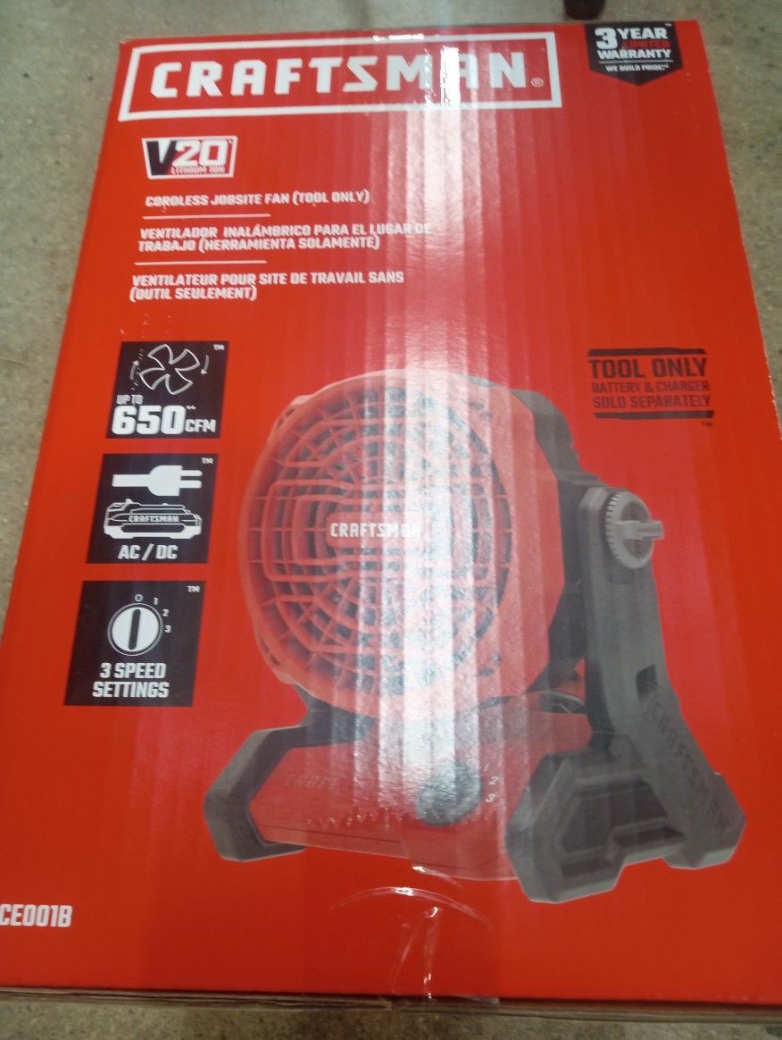 Craftsman V20 Job site Fan