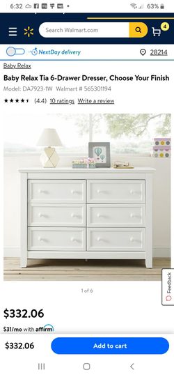 New assembled 6drawer dresser see pictures for dimensions